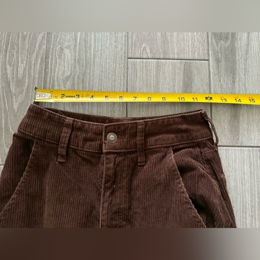 Hollister|Brown corduroy carpenter cargo jeans,ultra high rise baggy pants•••00 - Picture 11 of 13